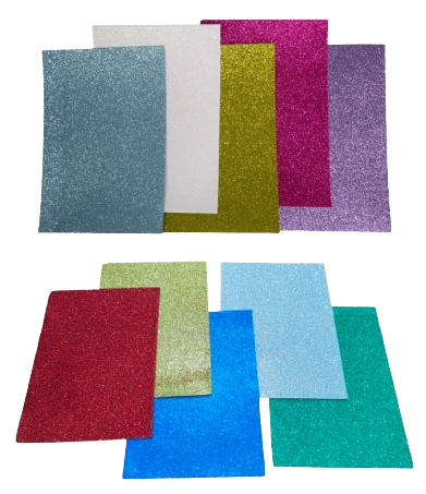 Glitter Foam Sheets - Assorted Colours (pack of 5).