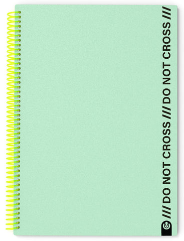 Notebook Spiral A4 - "NOT CROSS" Mint Lined