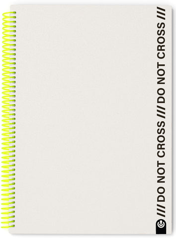 Notebook Spiral A4 - "NOT CROSS" Grey Lined