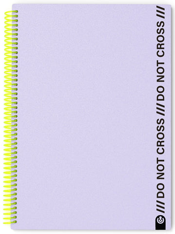 Notebook Spiral A4 - "NOT CROSS" Mauve Lined