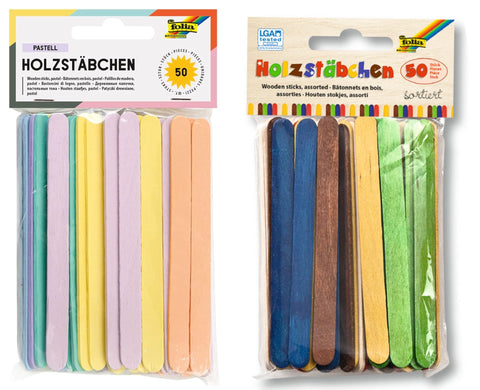 Wooden Sticks - Pkt x 50pcs/Assorted (pack of 2)