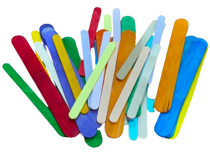 Wooden Sticks - Assorted Colours & Sizes