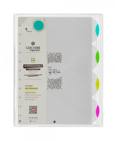 Dividers     A5 Standard INGENIOX Neon Set x 4