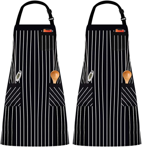 Adjustable Apron w/Bib - Striped.