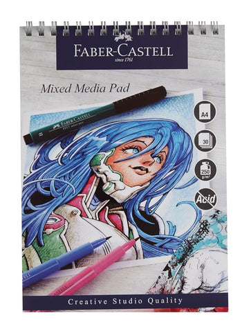 Drawing/MIXED MEDIA Spiral Pad - 250gsm/A4/30 sheets/FCCS