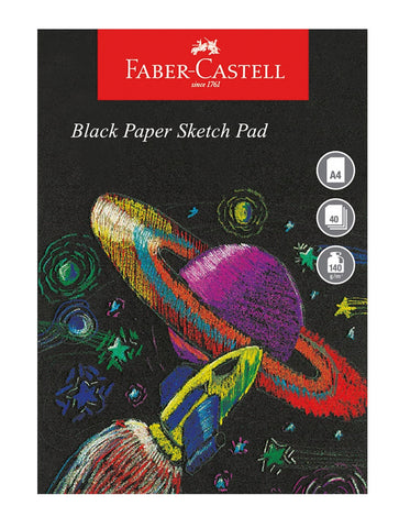 Drawing/Sketch pad Black paper - 140gsm/A4/40 Sheets