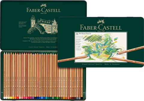 Pitt Pastel Pencils - Tin x 36 Assorted Colours