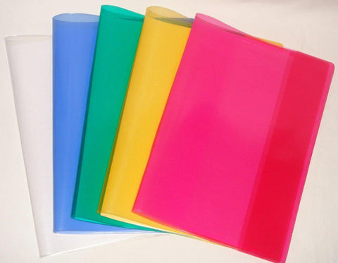 Plastic Exercise Book Cover A4/Assorted Colours