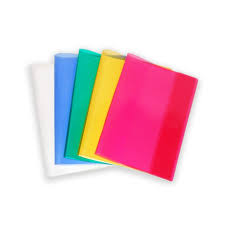Plastic Exercise Book Cover A5/Assorted Colours