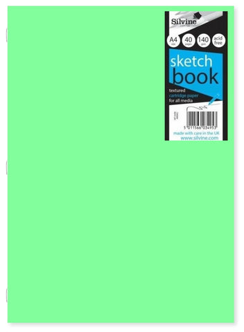 Craft/Field Sketch Book - 140gsm/A4/Pastel Laminated Cover Green