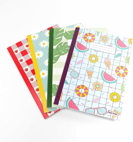 Exercise Book A4 Summer Garden 80pgs 75gsm Assorted Designs