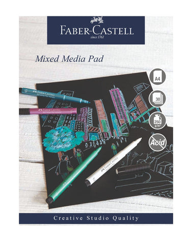 Drawing/MIXED MEDIA Spiral Pad Black paper - 250gsm/A4/30 sheets/FCCS