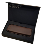 Porsche X Faber-Castell Design Leather Pouch/2 Writing Implements - Brown