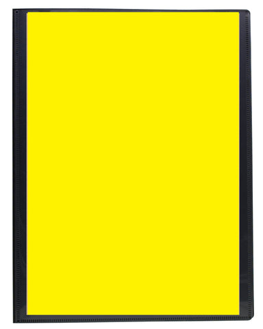 Eco-friendly A4 Presentation Display Book 20pgs/40 viewing - Black + Yellow Insert