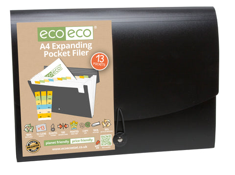 Eco-friendly A4 Expanding File - 13 Pocket/Black