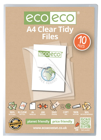 Eco-friendly A4 L-shape Tidy File - Translucent White