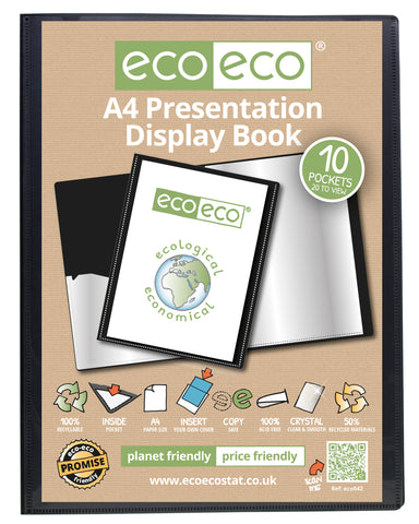 Eco-friendly A4 Presentation Display Book 10pgs/20viewing - Black