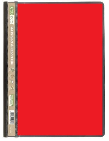 Eco-friendly A4 Report Flat File - 350 microns/Black + Red Insert