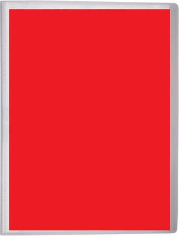 Eco-friendly A4 Presentation Display Book 60pgs/120 viewing - Clear + Red Insert