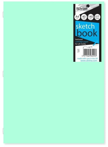 Craft/Field Sketch Book - 140gsm/A4/Pastel Laminated Cover Mint