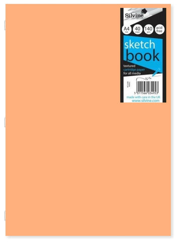 Craft/Field Sketch Book - 140gsm/A4/Pastel Laminated Cover Orange