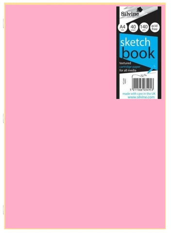 Craft/Field Sketch Book - 140gsm/A4/Pastel Laminated Cover Pink