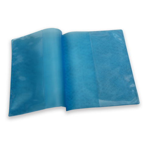 A5 Plastic Copybook Cover - Blue (pack of 3)