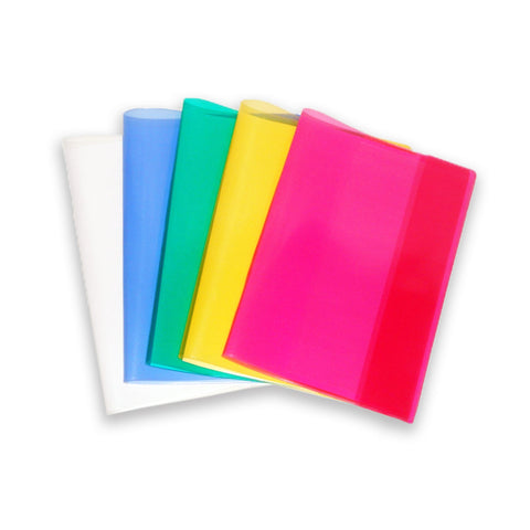 A4 Plastic Exercise Book Cover - Assorted Colours (pack of 3)