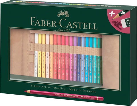 Colouring Pencils Polychromos - PU Leather Roll