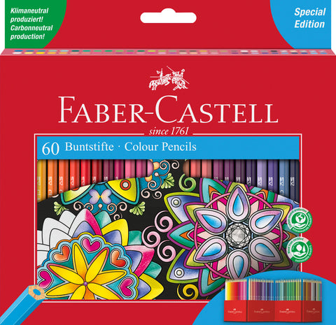 Colouring Pencils  Hexagonal - Pkt x 60 Assorted Colours