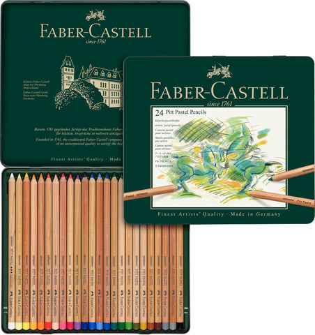 Pitt Pastel Pencils - Tin x 24 Assorted Colours