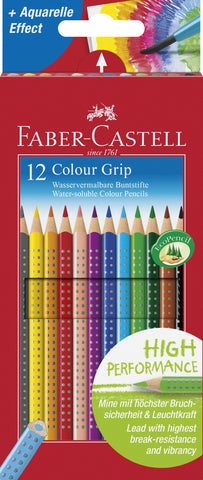 Colouring Pencils Grip  - Pkt x 12 Assorted Colours