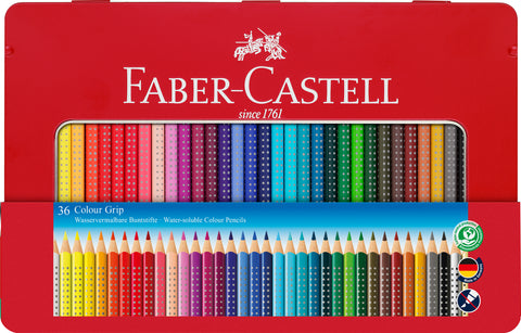 Colouring Pencils Grip - Tin x 36 Assorted Colours