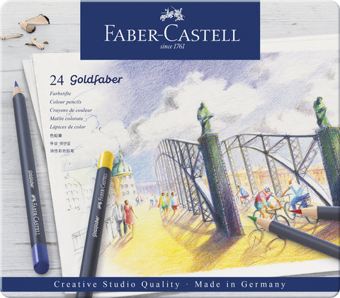 Colouring Pencil Goldfaber - Tin x 24 Assorted Colours