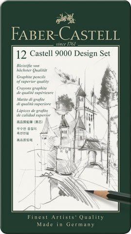 Castell 9000 Tin x 12 - Design Set Assorted Grades