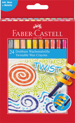 Assorted Wax Crayons Twist - Pkt x 24 Colours
