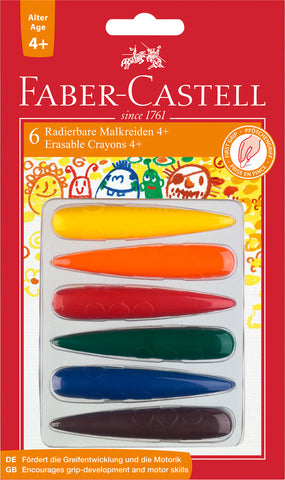 Assorted Plastic Crayons/First Grip - Pkt x 6 Colours