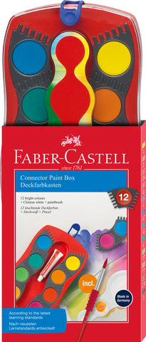 Water Colour Concept - Paint  Box x 12 Assorted Colours + White