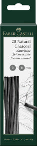 Charcoal Natural - 3-6mm/Blister x 20 pieces