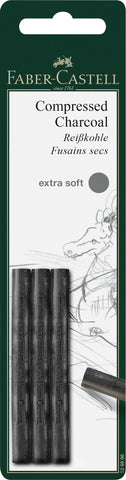 Charcoal Compressed  - Extra Soft/Blister x 3 pieces