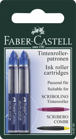Refill Ink Cartridges Scribolino/Scribero - Blue/Blister x 2