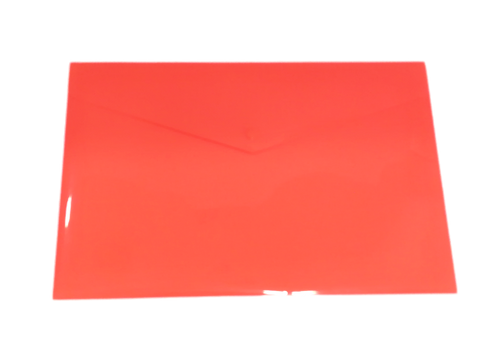 Eco-friendly A5 Plastic Envelope File With Button - Orange