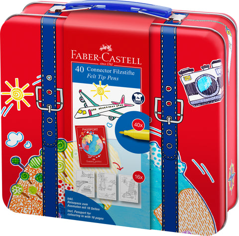 Markers Gift Set - Felt Tip Connector Pens Plus Accessories/Suitcase
