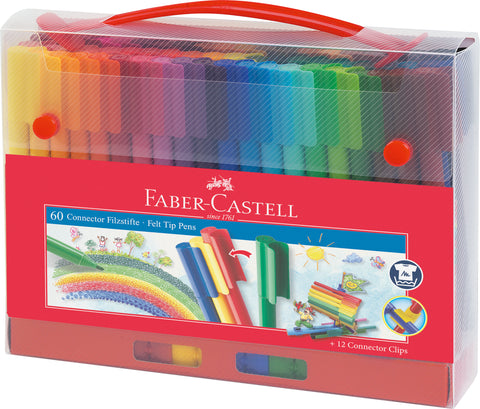 Markers Gift Set - Felt Tip Connector Pens/Carrying Case