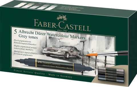 Water Colour Markers A Duerer -  Wallet  x 5 Grey Tones