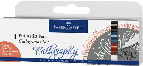 Pitt Artist Pens Wallet x 4 - Calligraphy Classic Set