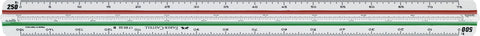 Reduction Scale Ruler - B/1:100/1:200/1:250/1:300/1:400/1:500