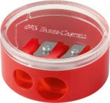 Sharpener Double  Hole Round - Red