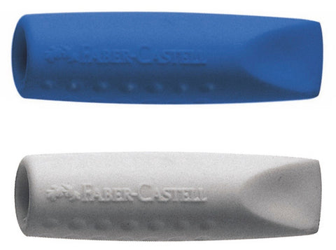 Grip 2001 Eraser Cap Twin Pack - Blue/Grey