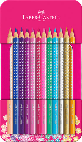 Colouring Pencils Grip SPARKLE  Gift Set - x 12 Assorted Colours